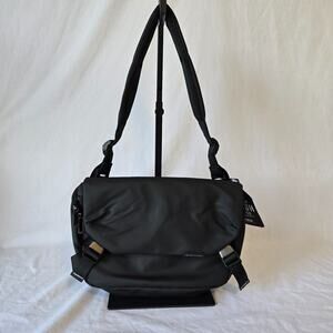 Mark Ryden Shoulder Leather Travel Bag Black Adjustable Strap NWT